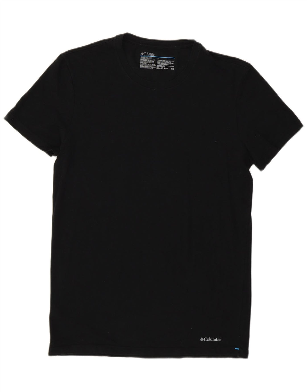Camiseta masculina Columbia pequena de algodão preto