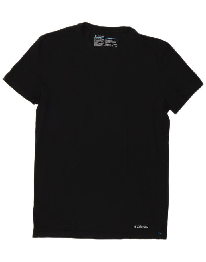 Camiseta masculina Columbia pequena de algodão preto