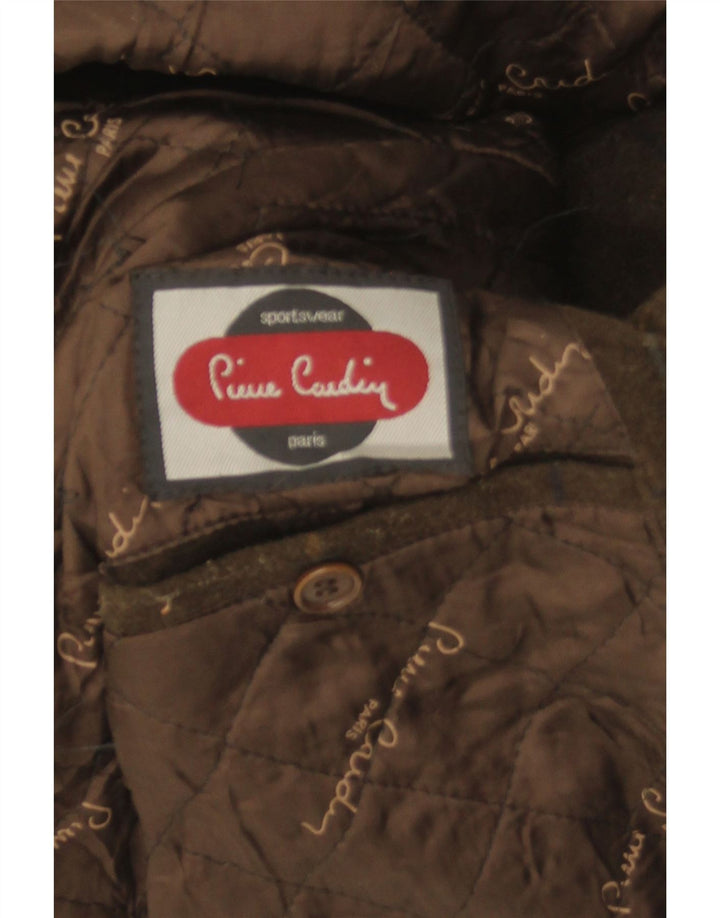 Jaqueta bomber masculina Pierre Cardin UK 42 XL cáqui xadrez