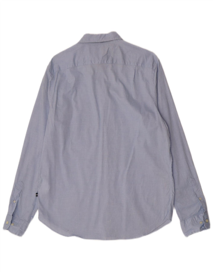 Camisa masculina Nautica Classic Fit azul médio algodão