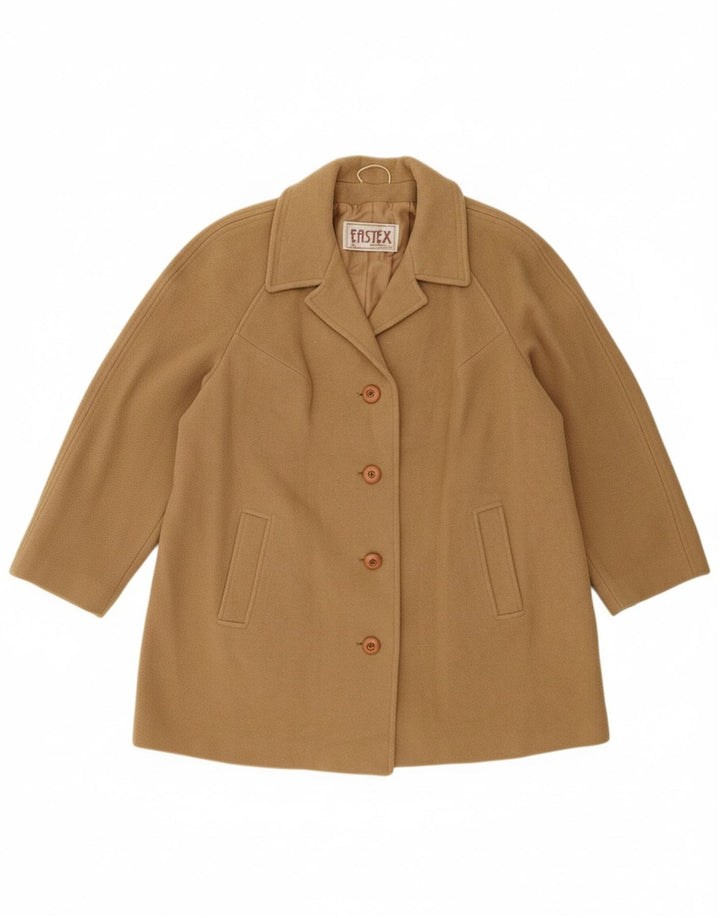 Sobretudo feminino EASTEX UK 20 2XL bege lã nova