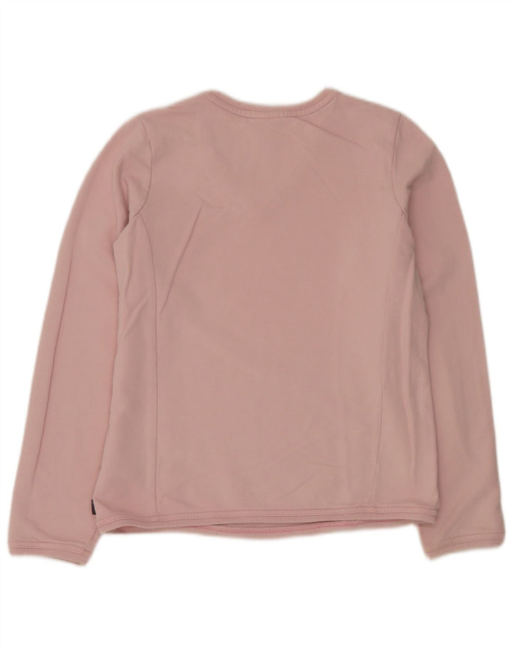 Adidas Womens Sweatshirt Jumper UK 14 Médio Algodão Rosa