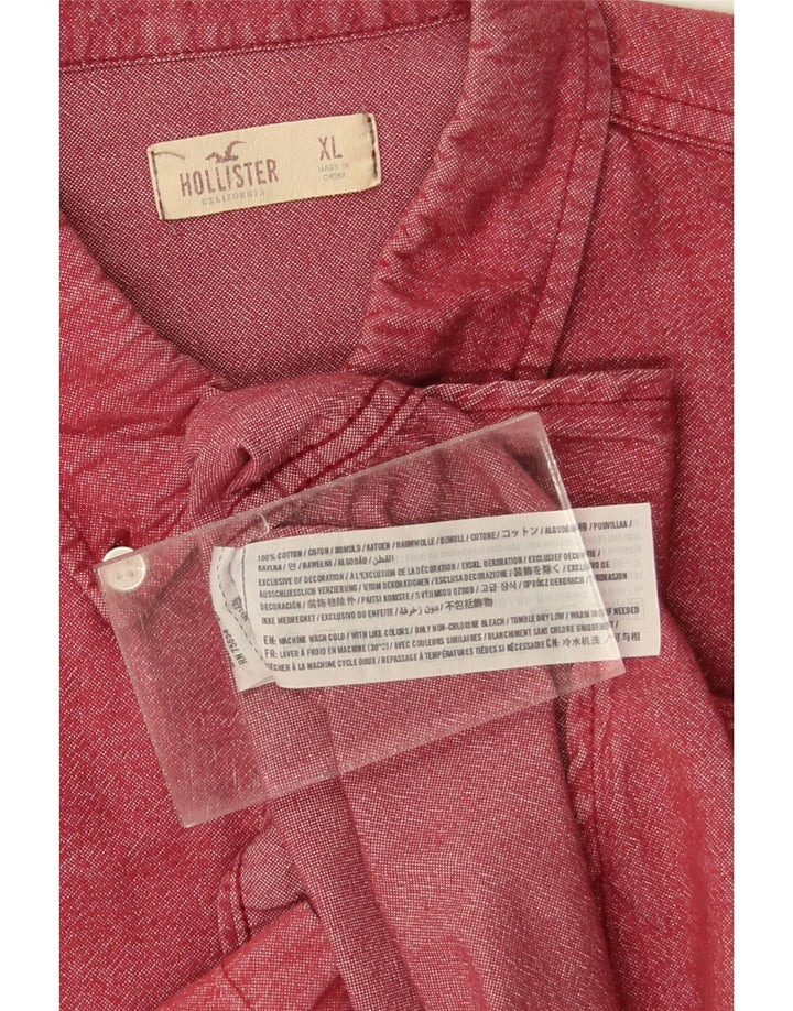 Camisa masculina HOLLISTER XL algodão vermelho