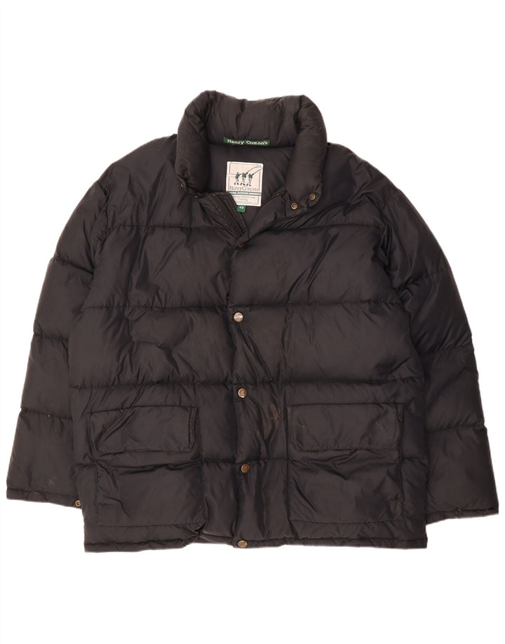 Jaqueta masculina acolchoada de ajuste solto HENRY COTTONS IT 48 médio preto