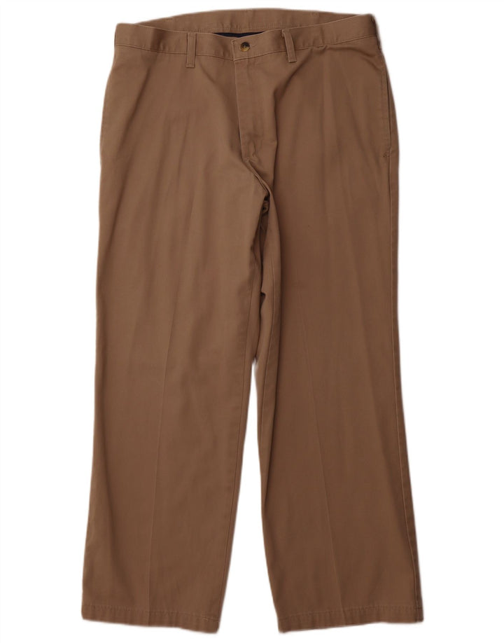 Calça chino reta masculina WRANGLER Timber Creek W36 L29 algodão marrom