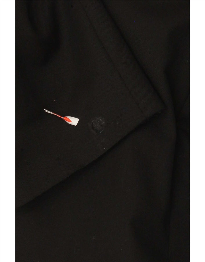 Jaqueta blazer masculina Marks & Spencer com peito duplo Reino Unido 44 XL preta de lã nova