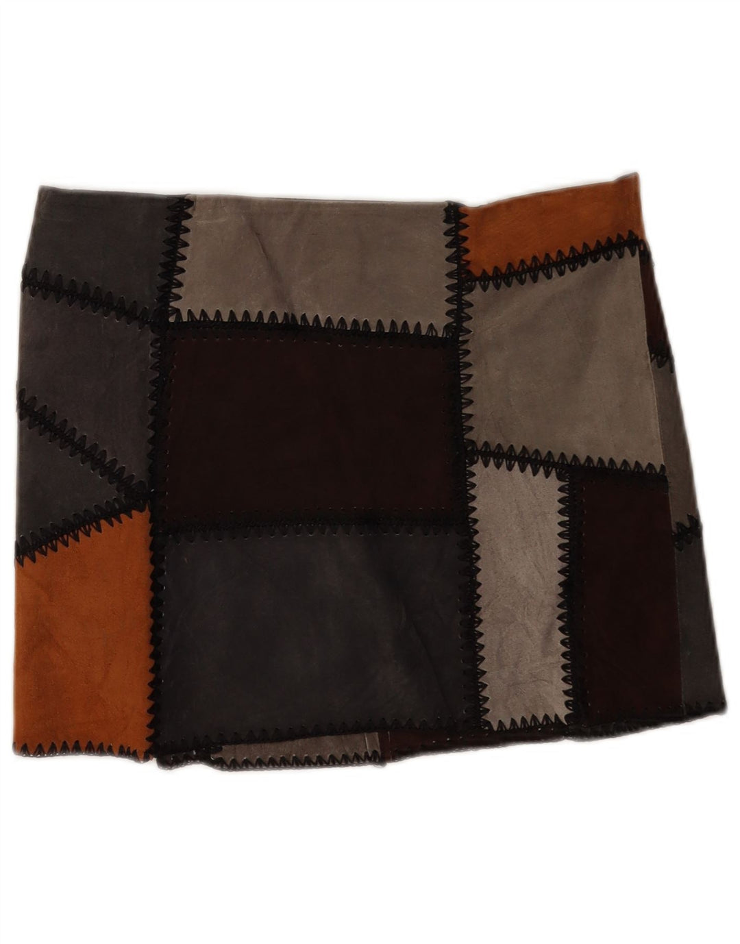 Mini saia feminina Zara grande W30 poliéster colorblock multicolorido