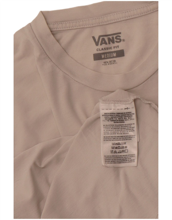 Camiseta masculina VANS Classic Fit Top médio algodão branco