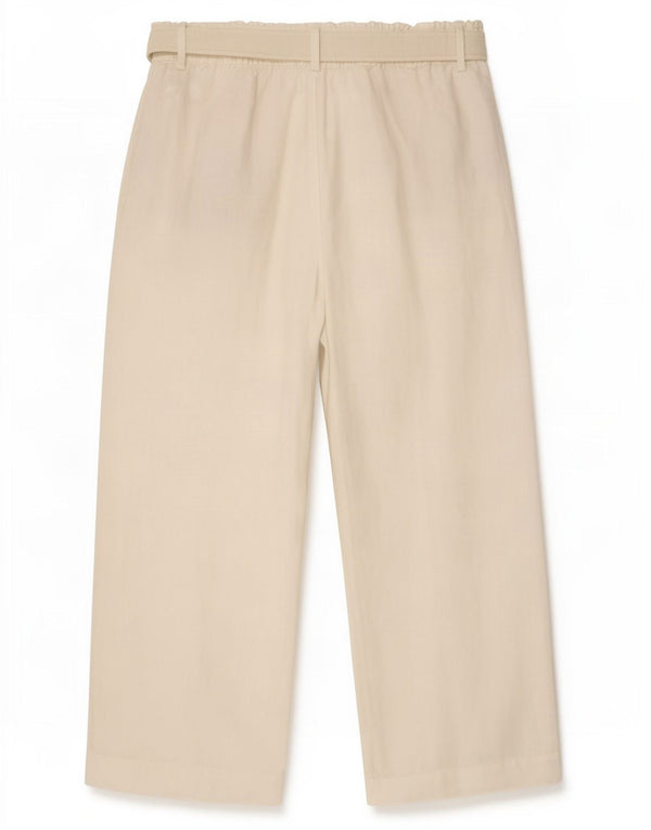 Calça feminina de cintura alta Marks & Spencer UK 14 grande W32 L28 branca