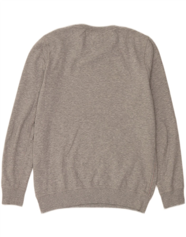 Tommy Hilfiger moletom gráfico masculino jumper grande algodão cinza