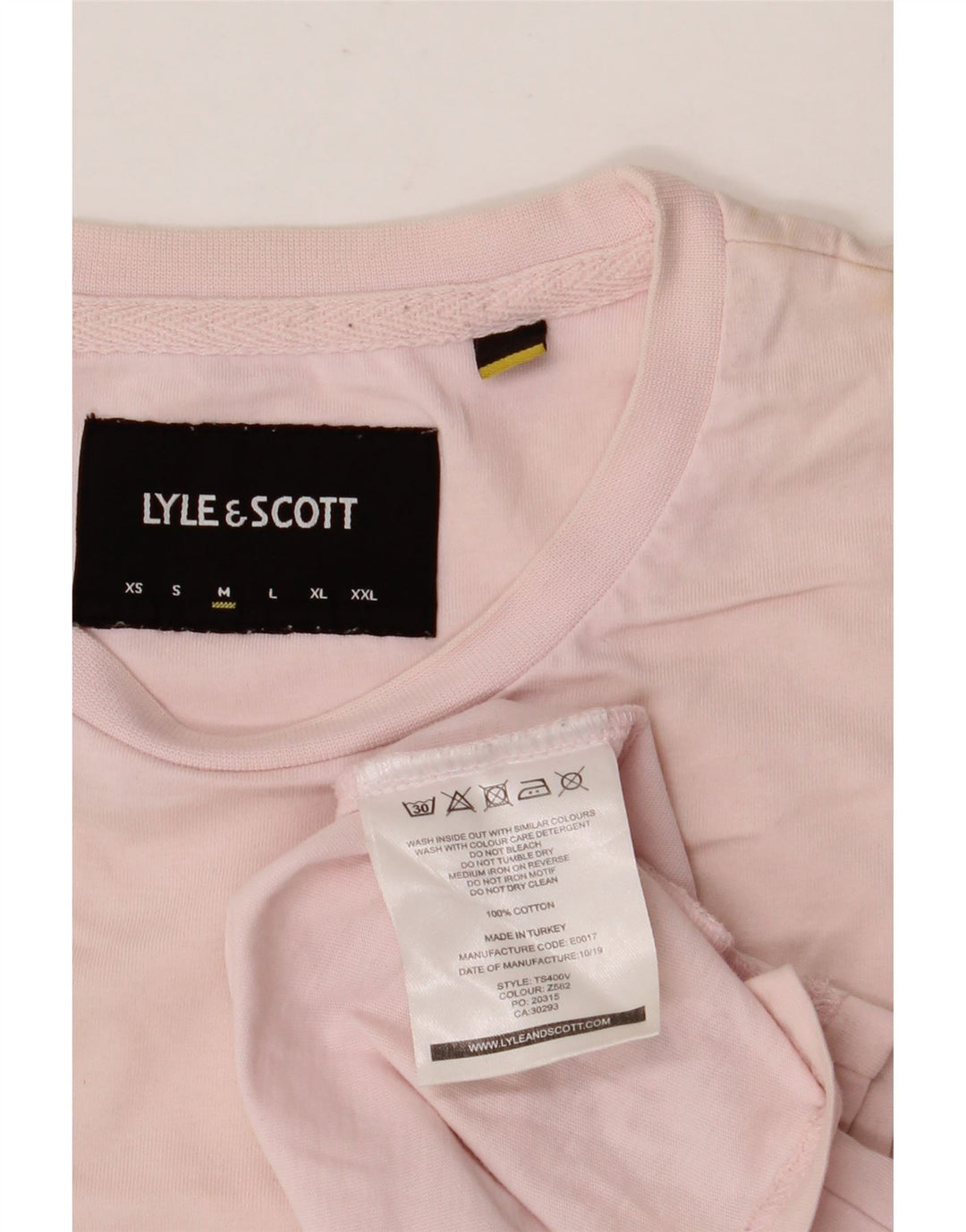 Camiseta masculina LYLE & SCOTT Top médio algodão rosa