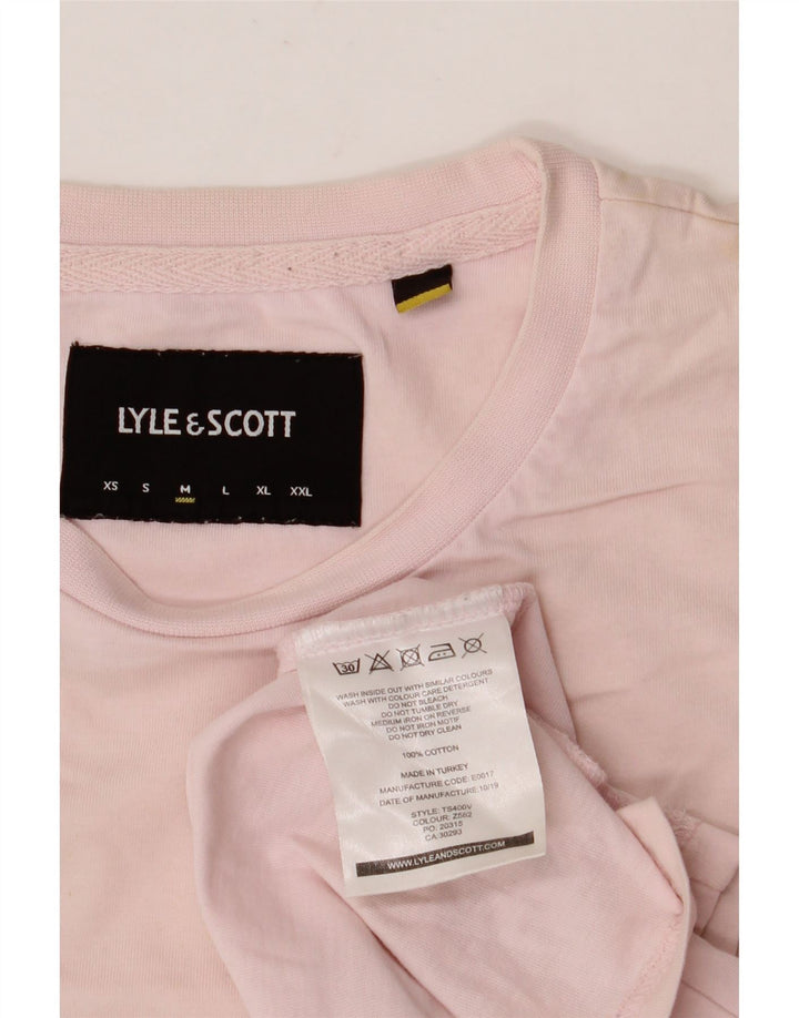 Camiseta masculina LYLE & SCOTT Top médio algodão rosa