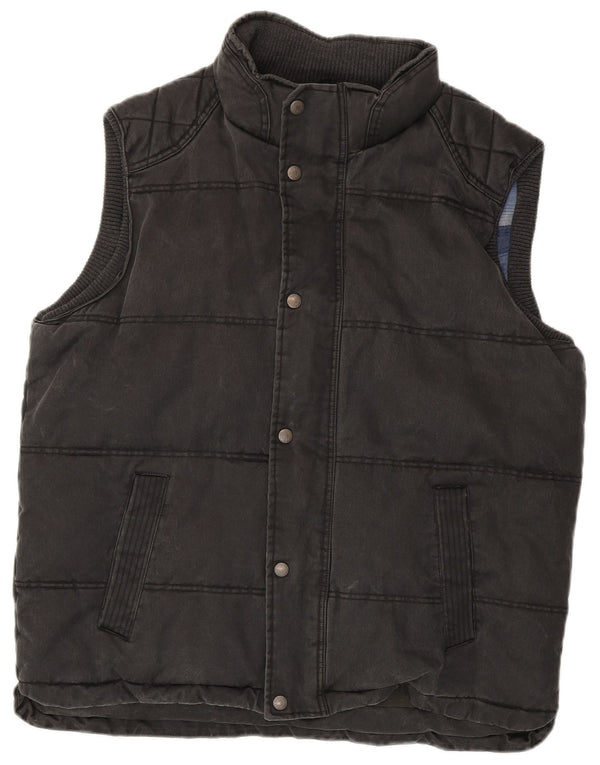 Colete acolchoado masculino Fat Face UK 42 XL algodão cinza
