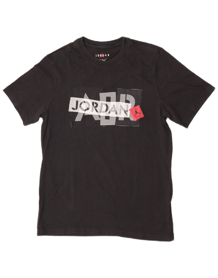 Camiseta Jordan masculina Air Graphic Top médio algodão preto