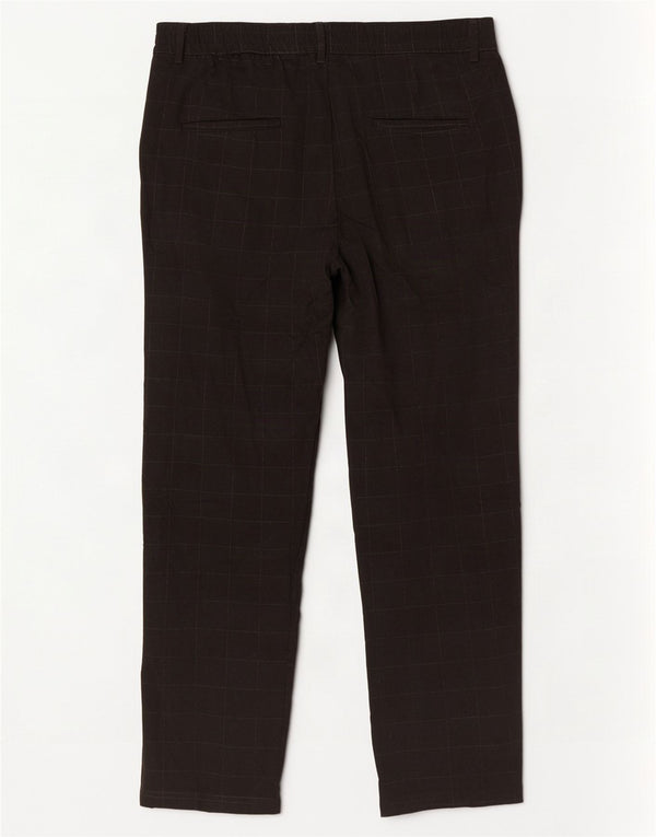 Calça Chino Cônica Masculina Jack & Jones W32 L26 Xadrez Preta