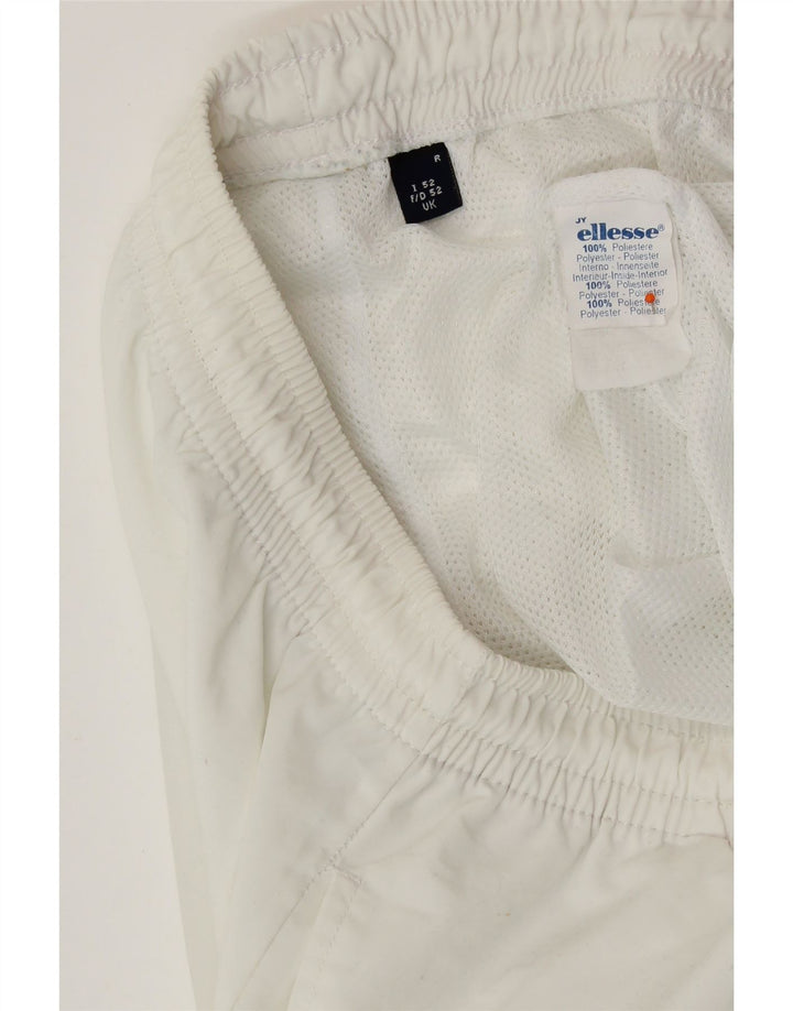 Calça de treino masculina ELLESSE IT 52 XL poliéster branco