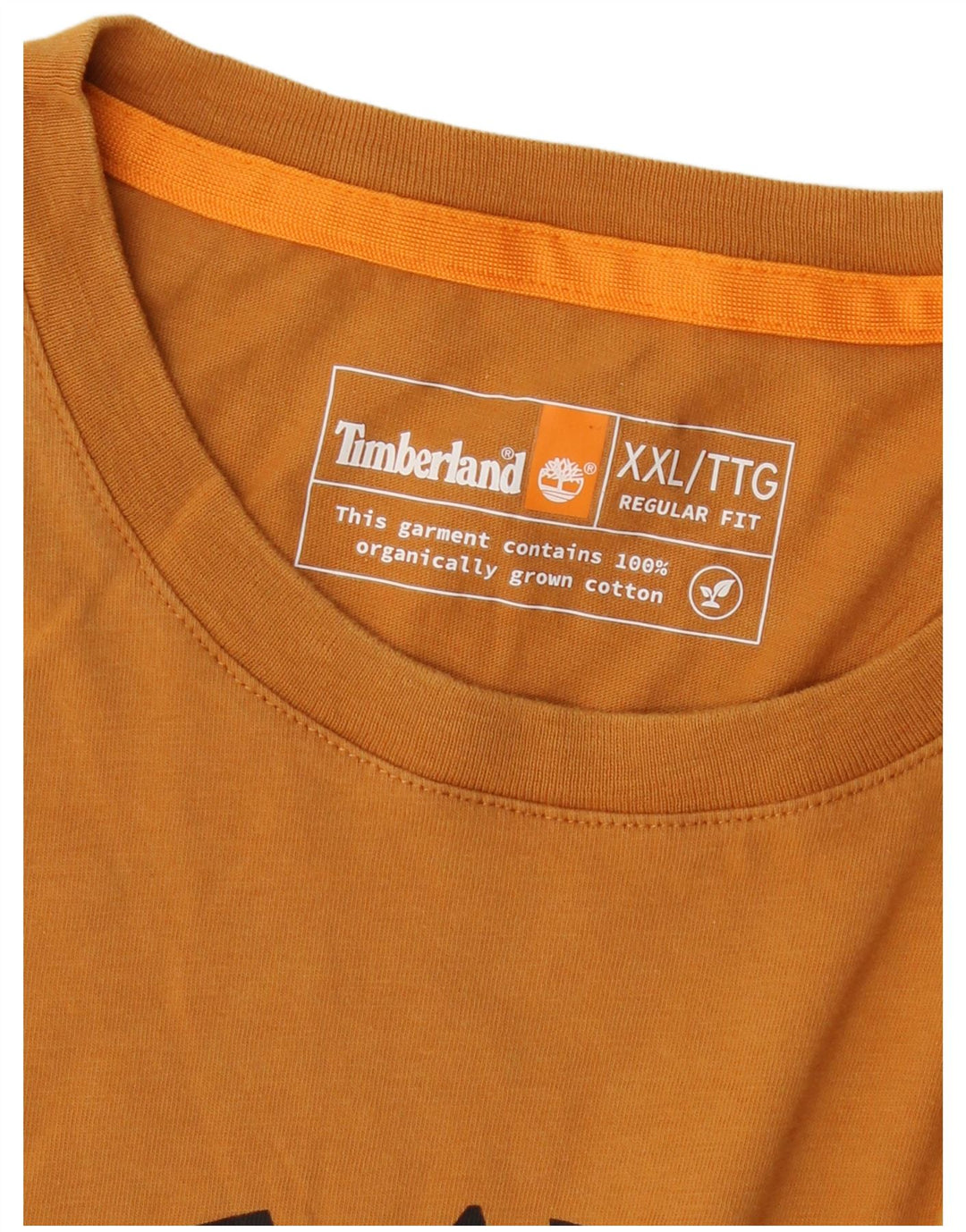 Camiseta masculina Timberland Regular Fit Regular Fit Graphic Top 2XL Logotipo Laranja