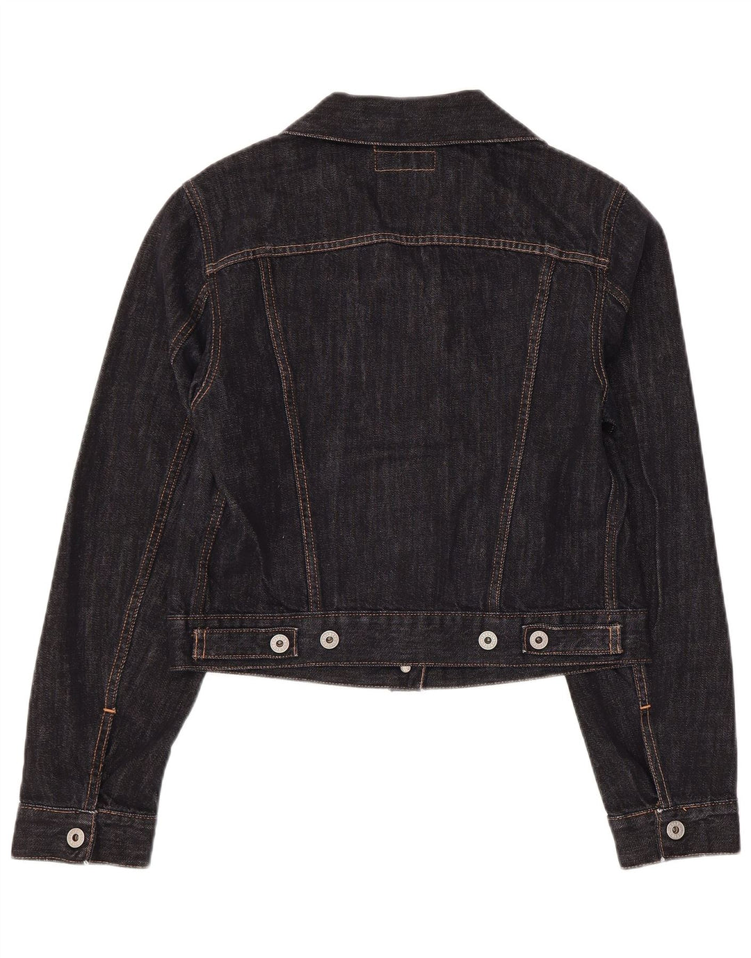 Jaqueta jeans feminina Replay UK 14 grande algodão preto