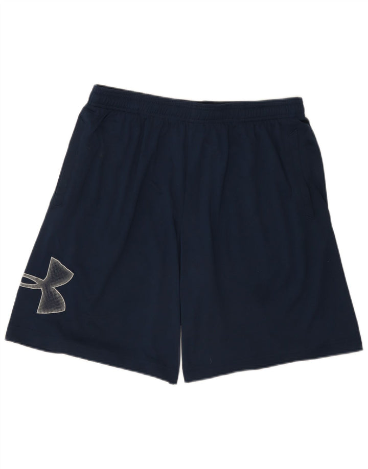 Under Armour Mens Graphic Sport Shorts Grande Poliéster Azul Marinho