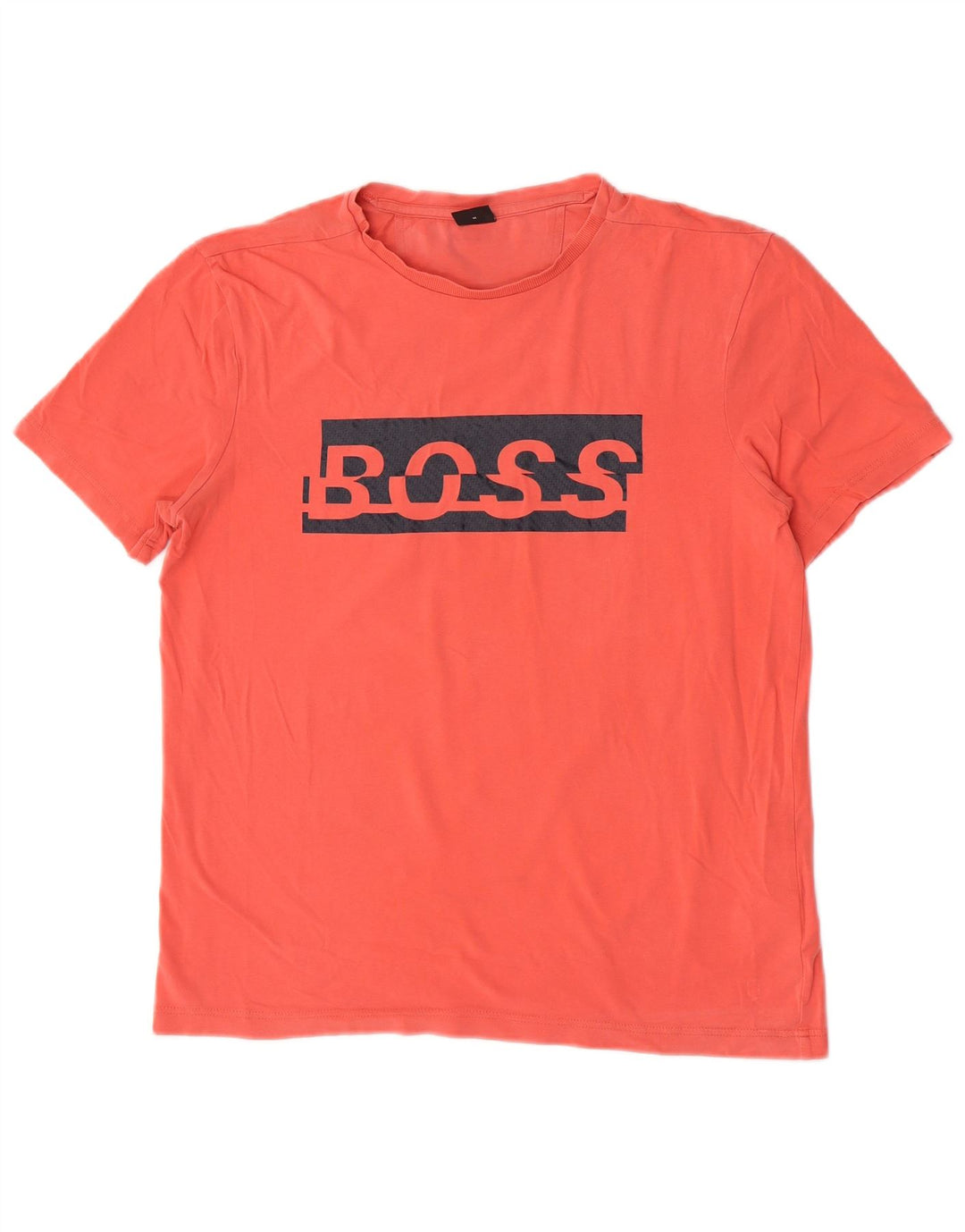 Camiseta gráfica masculina Hugo Boss Top médio algodão rosa