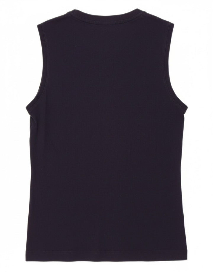 PUMA Mens Graphic Vest Top Pequeno Algodão Azul Marinho