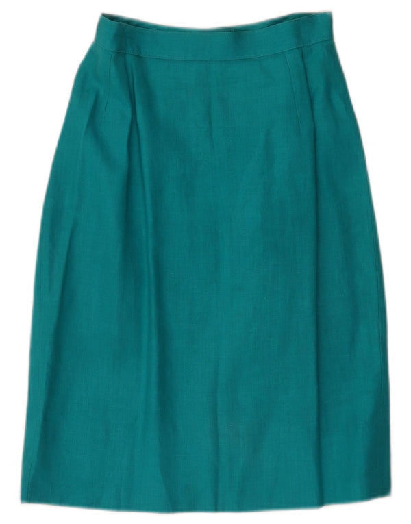 Saia Midi Feminina Vintage W24 XS Turquesa