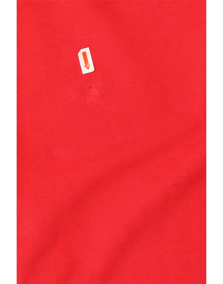 ADIDAS Mens Climalite Moletom Jumper Médio Vermelho Colourblock Algodão