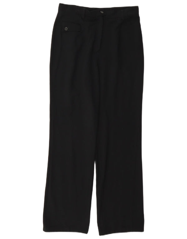 Calça feminina Marks & Spencer Bootcut Suit Reino Unido 10 pequena W27 L29 preta