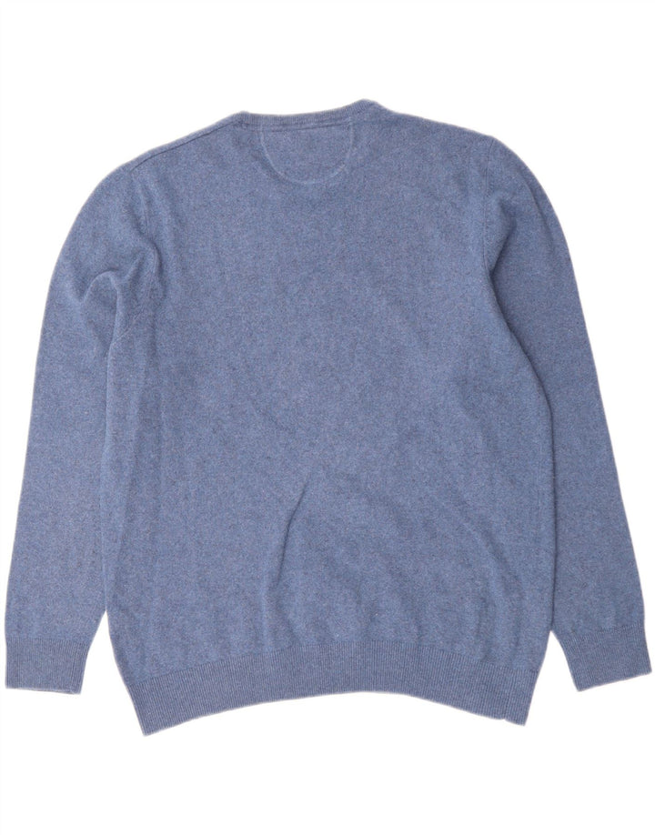 Charles Vogele Suéter masculino com gola redonda 2XL lã azul