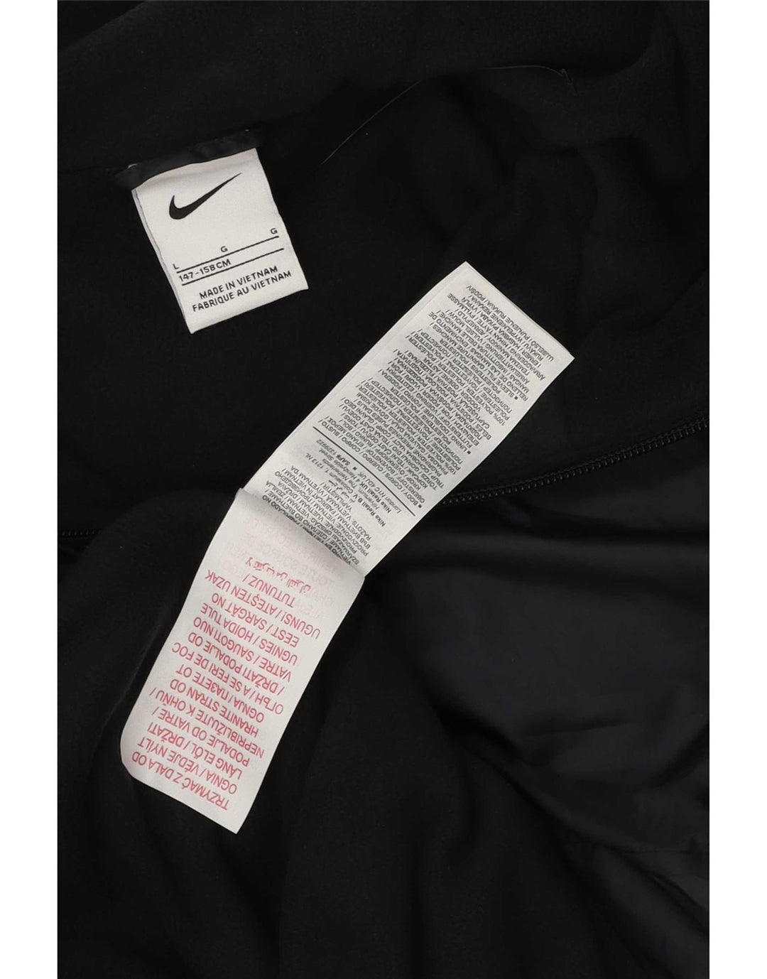 Jaqueta de chuva com capuz Nike Boys 12-13 anos grande poliéster preto
