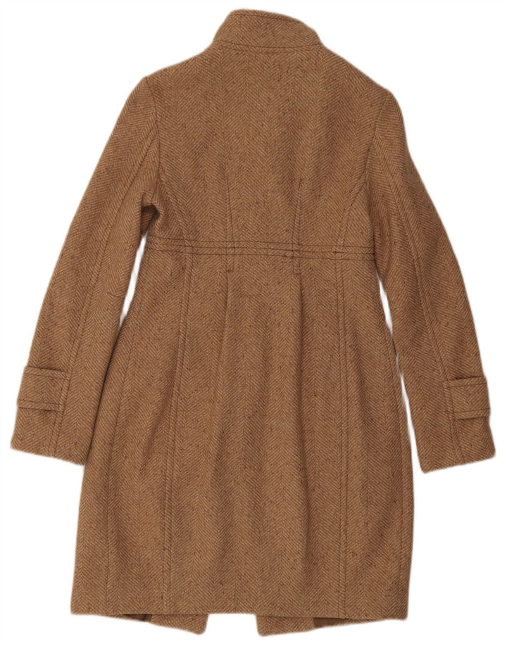 Sobretudo feminino Sisley IT 40 pequeno poliéster espinha de peixe bege