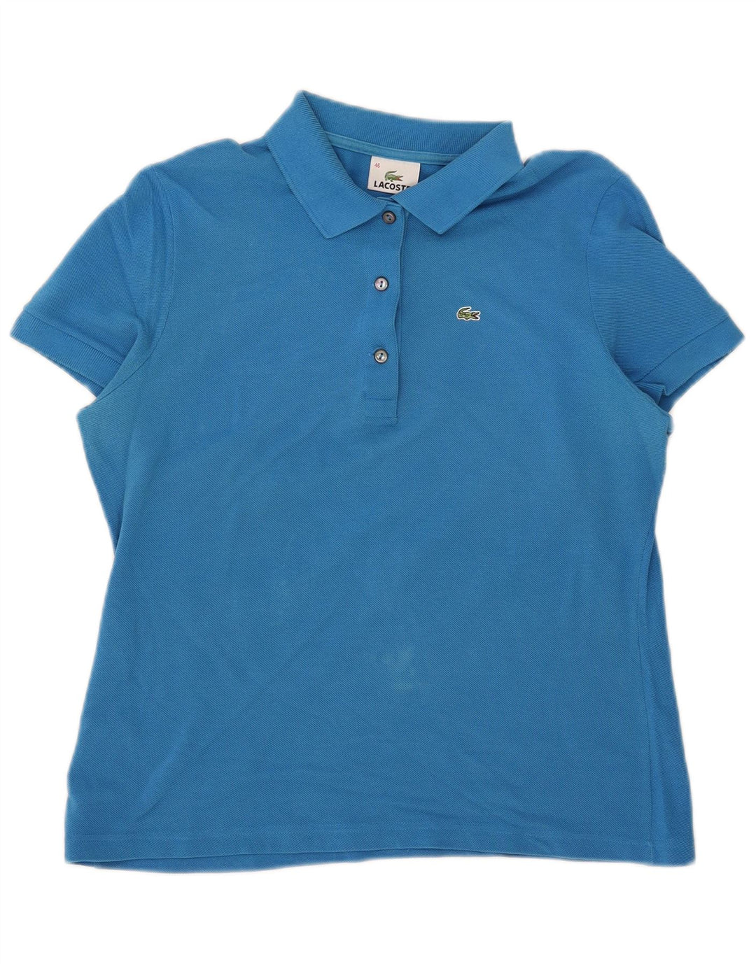 Camisa polo feminina Lacoste tamanho 46 XL azul algodão