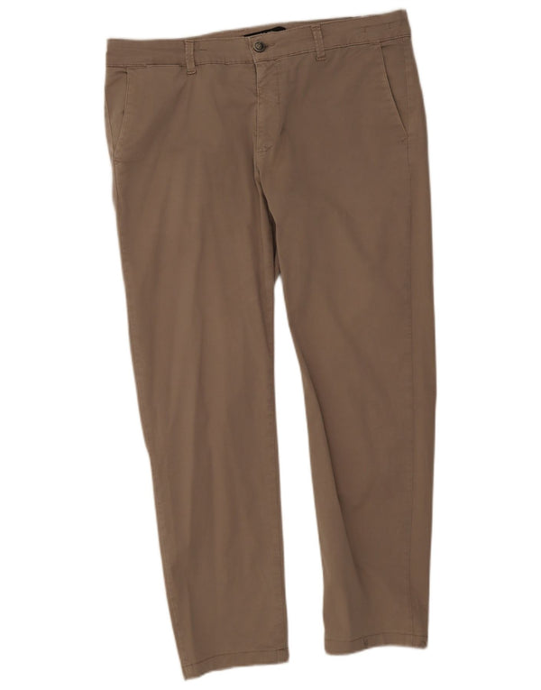 Liu Jo Calça Chino Masculina Reta IT 54 2XL W42 L28 Algodão Bege