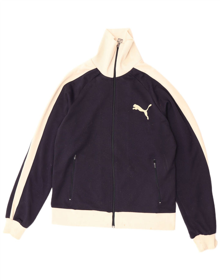 Puma Mens Tracksuit Top Jacket Grande Azul Marinho Colourblock Poliéster