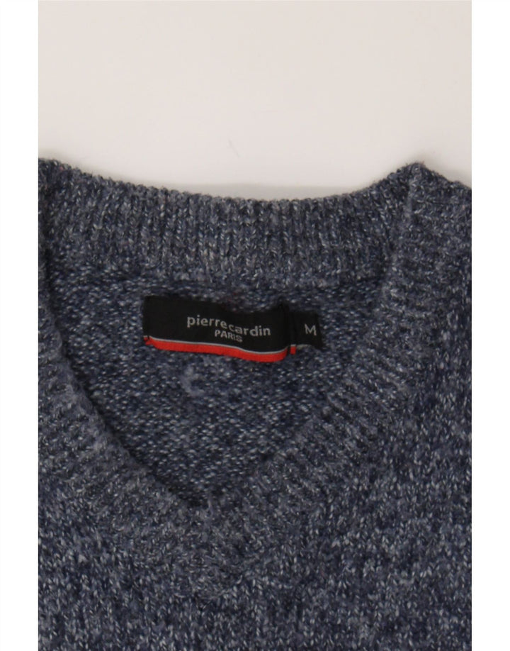 PIERRE CARDIN Mens V-Neck Jumper Sweater Medium Multicoloured Striped Vintage Pierre Cardin and Second-Hand Pierre Cardin from Messina Hembry 