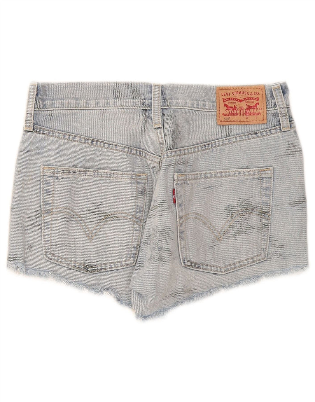 Shorts jeans feminino Levi's 501 W26 pequeno azul algodão