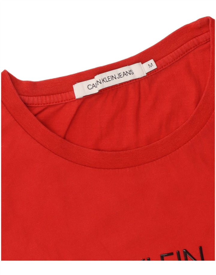 Camiseta feminina Calvin Klein Jeans com estampa gráfica, 12 médio vermelho