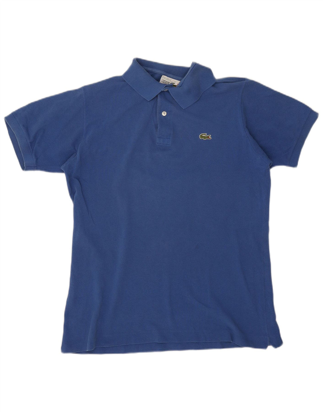Camisa polo masculina Lacoste tamanho 4 algodão azul médio
