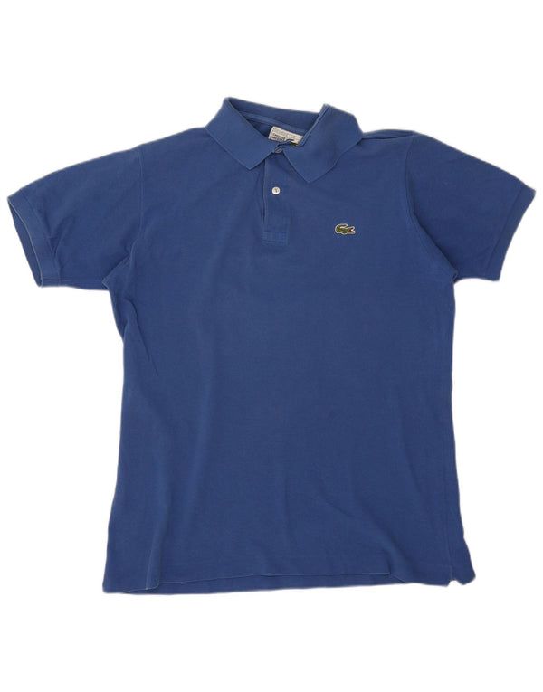 Camisa polo masculina Lacoste tamanho 4 algodão azul médio