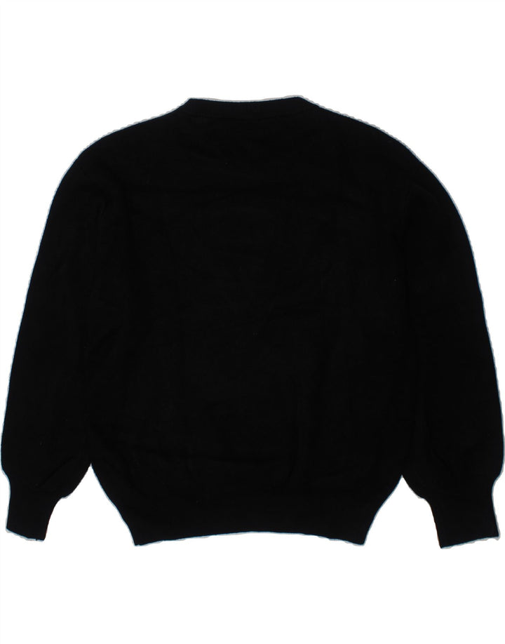 GUESS Girls Graphic Boat Neck Jumper Sweater 9-10 Years Black Viscose Vintage Guess and Second-Hand Guess from Messina Hembry 