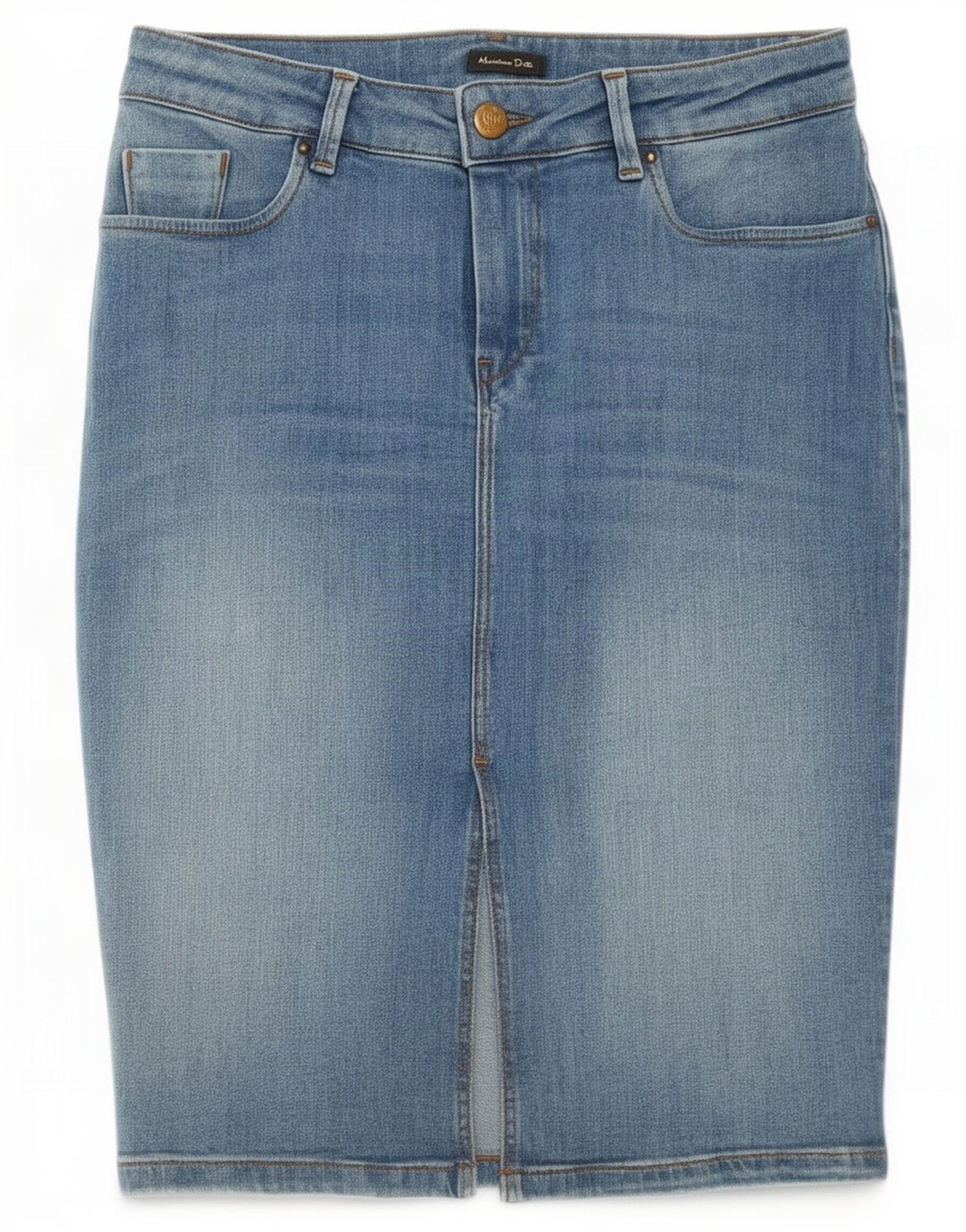 Saia jeans feminina Massimo Dutti UE 38 pequena W28 azul