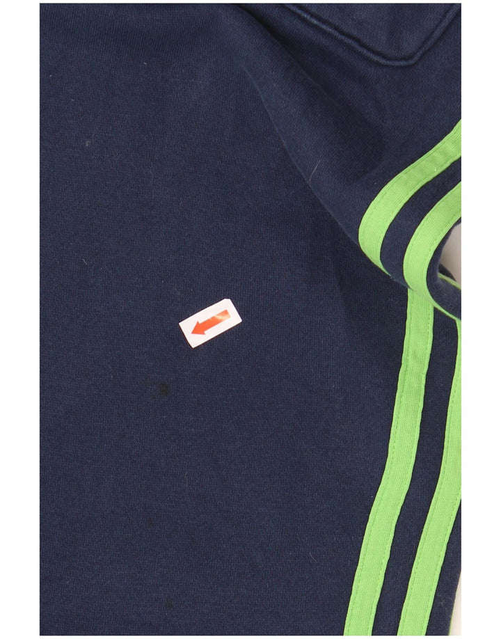 ADIDAS Mens Graphic Treino Calças Joggers Pequeno Algodão Azul Marinho