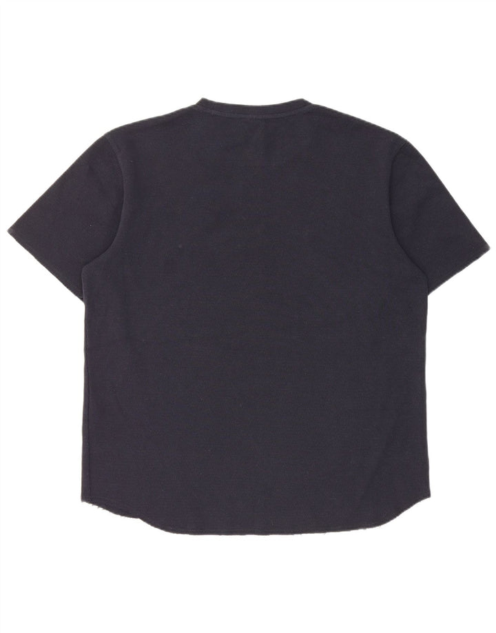 Camiseta masculina Zara Top médio algodão azul marinho