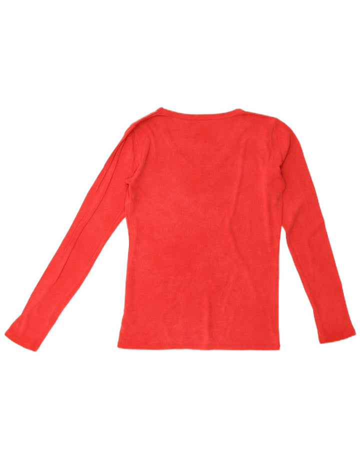 Top feminino Gap manga comprida UK 10 pequeno algodão vermelho