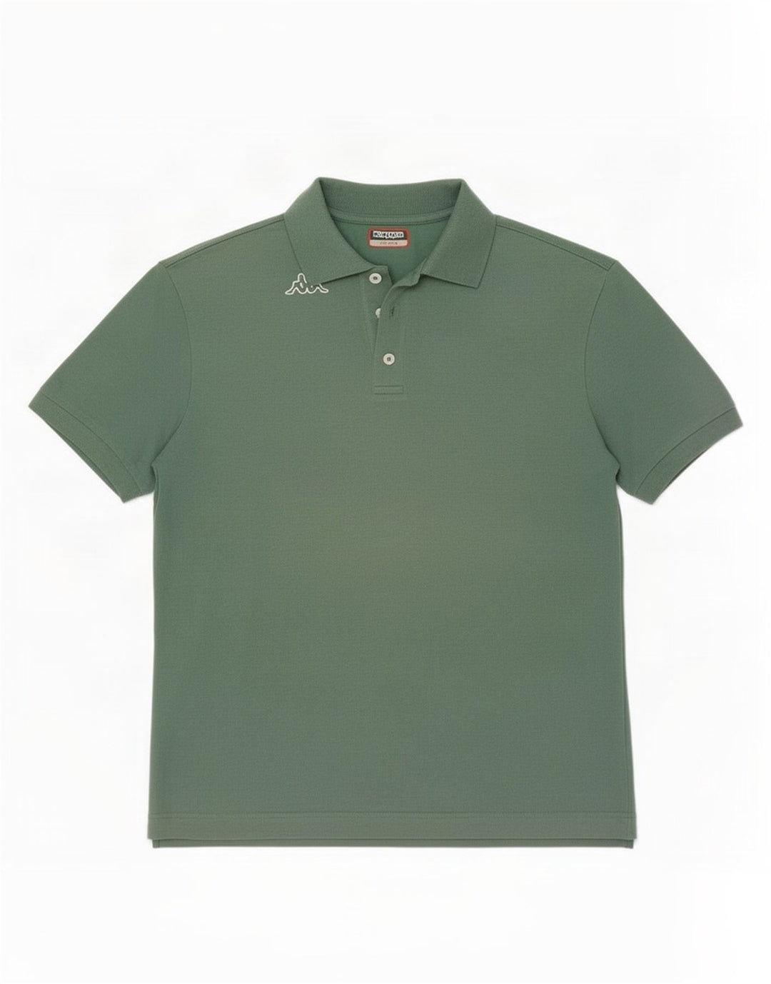 Camisa pólo gráfica masculina Kappa grande verde
