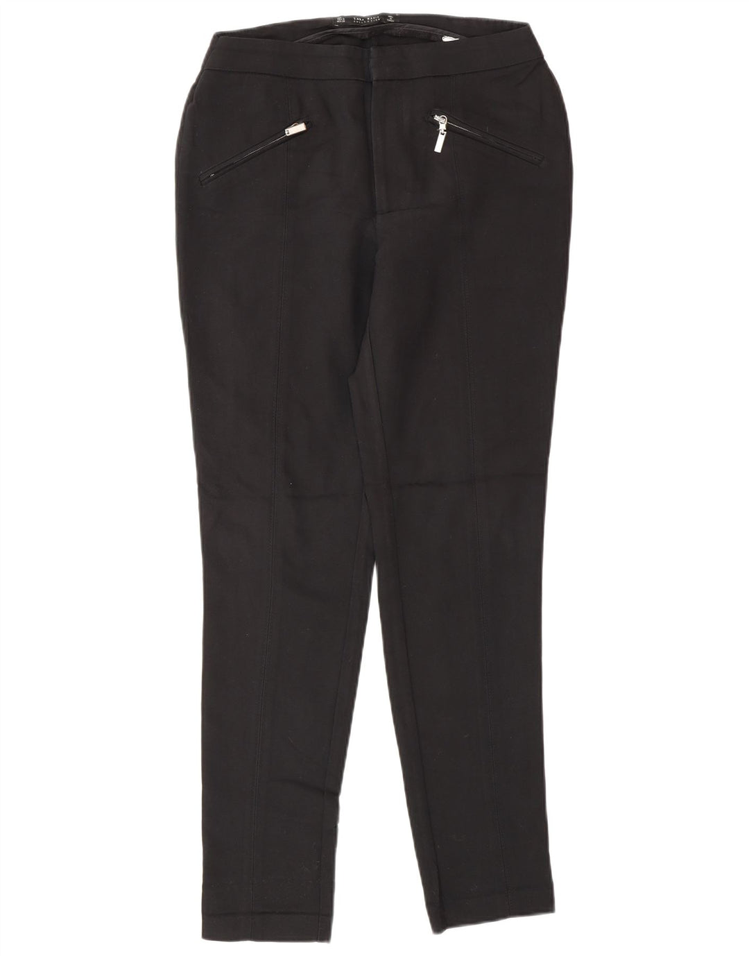 Zara Calça feminina casual slim média W28 L28 preta