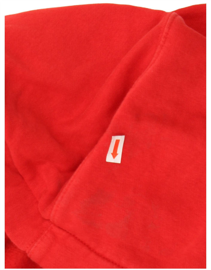 Suéter Nike masculino com capuz e zíper pequeno algodão vermelho