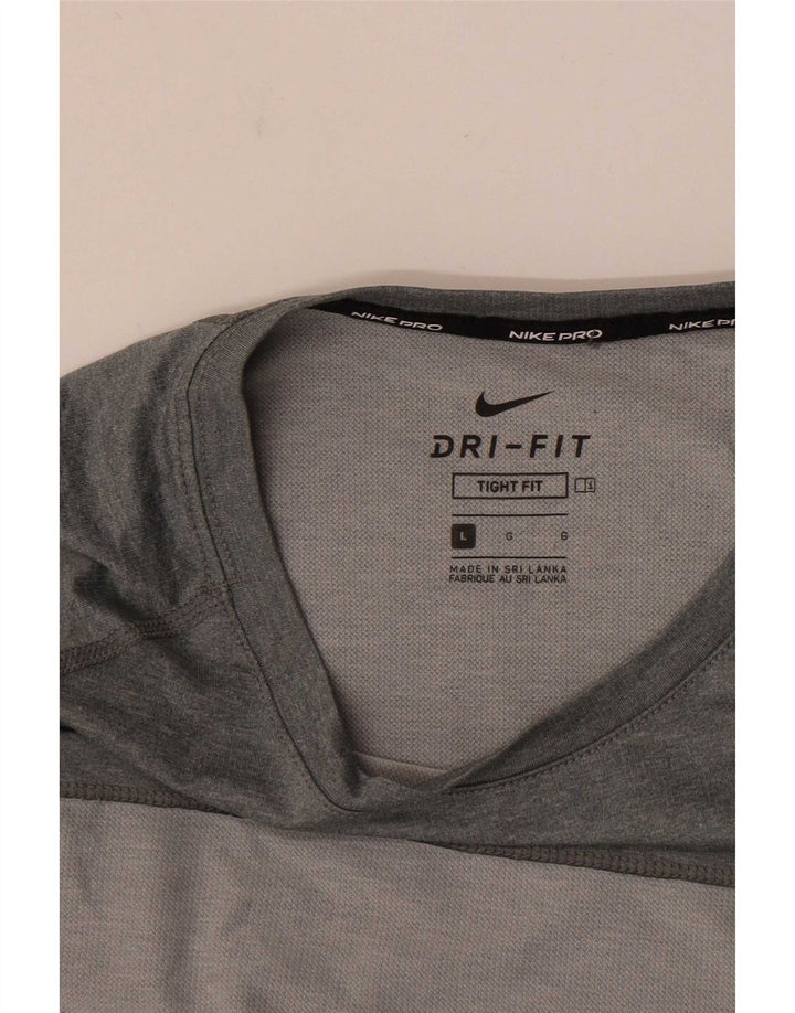 Camiseta Nike Masculina Dri Fit Top Grande Cinza