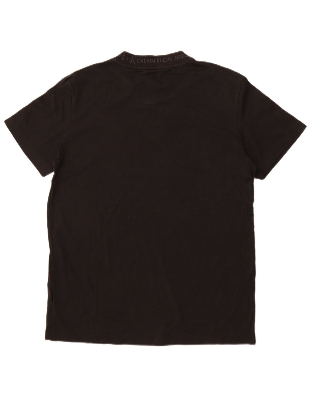 Camiseta masculina CALVIN KLEIN JEANS com estampa gráfica grande preta