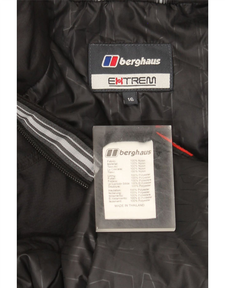 Jaqueta corta-vento feminina Berghaus UK 16 grande nylon preto